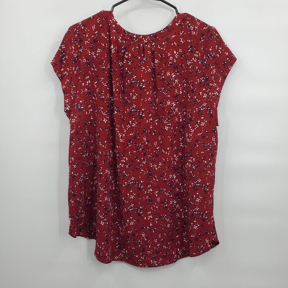 41 Hawthorn Morey Split Neck Short Sleeve Blouse Top Women Size Plus 2X NWT - Picture 7 of 12